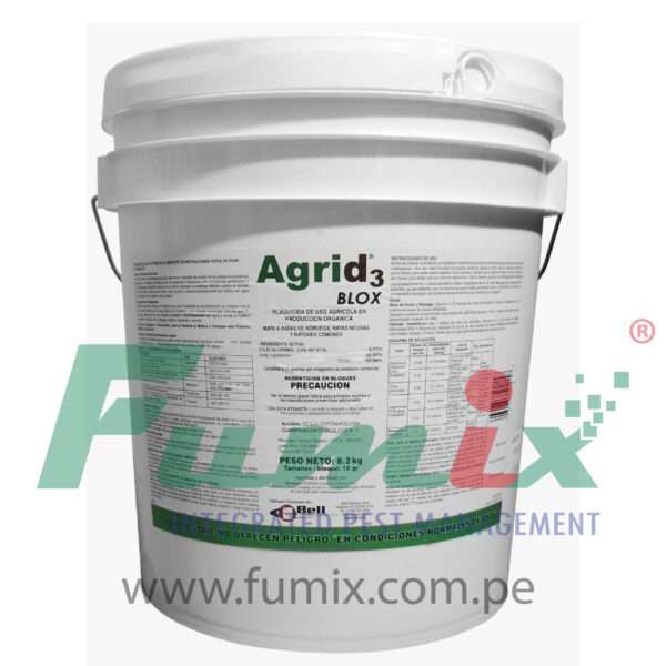 AGRID3 BLOX-COLECALCIFEROL D3-BALDE POR 8.2 KG-RODENTICIDA ORGANICO